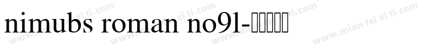 nimubs roman no9l字体转换